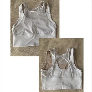 Lulu Lemon White Running Crop